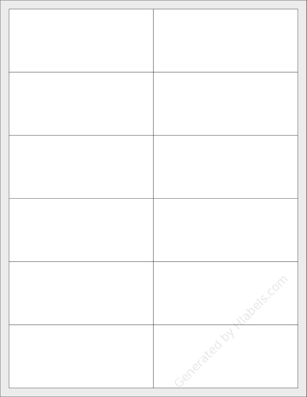 Uline® S-15578 template with 12 rectangular 4 x 1.75 inch labels per sheet, on Letter-size adhesive blank label sheets.