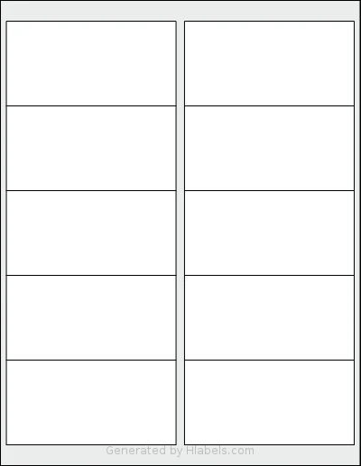 Uline® S-19321 Template Uline® S-19321 template with 10 rectangular 4 x 2 inch labels per sheet, on Letter-size adhesive blank label sheets.