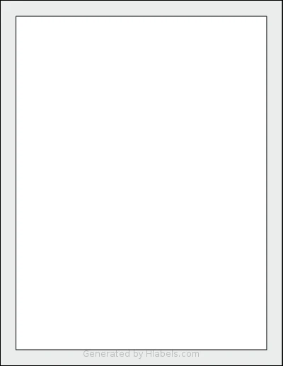 Uline® S-5050Y template with 1 rectangular 7.54 x 10.02 inch labels per sheet, on Letter-size adhesive blank label sheets.