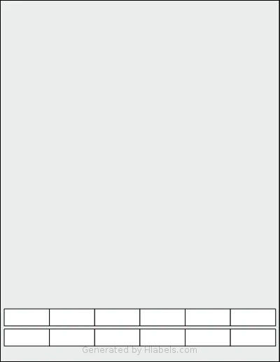 Uline® S-5628-L template with 12 rectangular 1.375 x 0.5166 inch labels per sheet, on Letter-size adhesive blank label sheets.