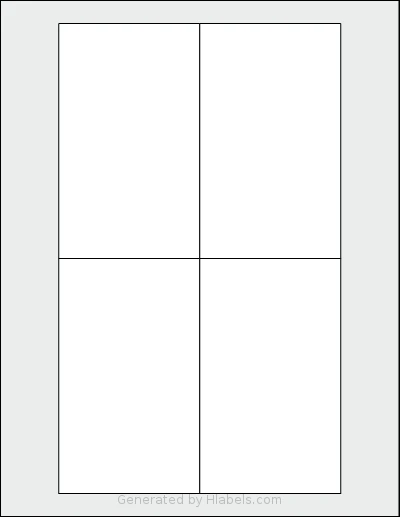 Uline® S-6743 Template Uline® S-6743 template with 4 rectangular 3 x 5 inch labels per sheet, on Letter-size adhesive blank label sheets.