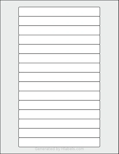 Worldlabel® WL-1150 Template Worldlabel® WL-1150 template with 15 rectangular 5.8125 x 0.6667 inch labels per sheet, on Letter-size adhesive blank label sheets.
