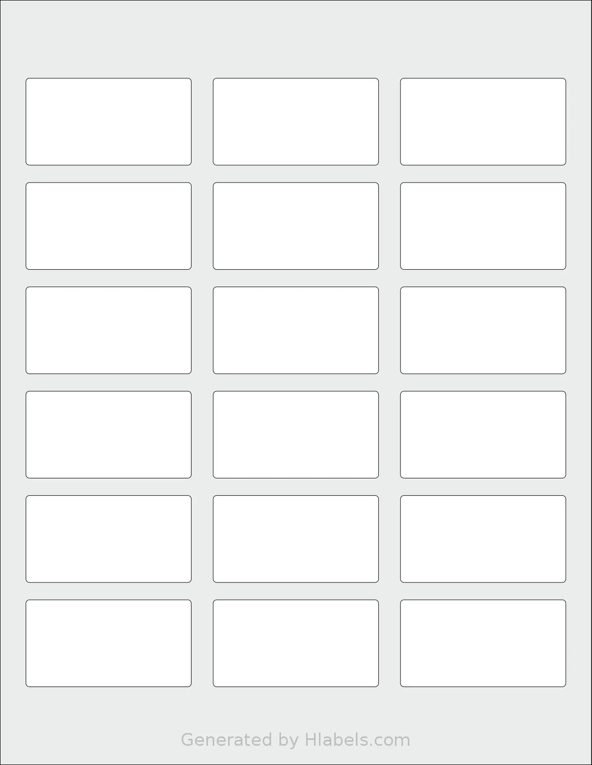 Worldlabel® WL-160 template with 18 rectangular 2.375 x 1.25 inch labels per sheet, on Letter-size adhesive blank label sheets.