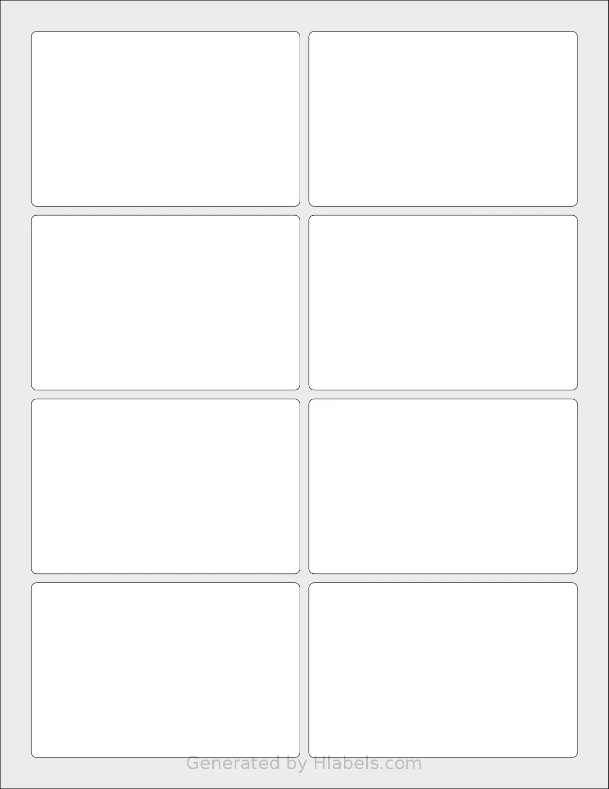 Worldlabel® WL-575 template with 8 rectangular 3.75 x 2.438 inch labels per sheet, on Letter-size adhesive blank label sheets.