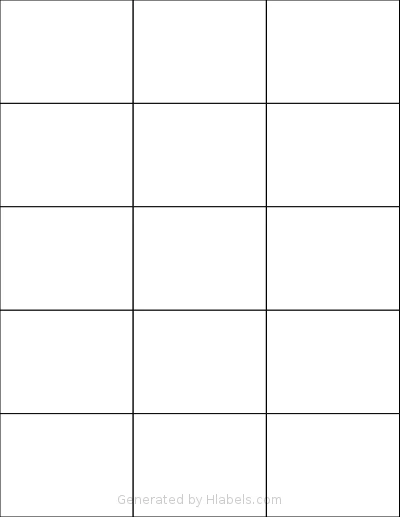 Worldlabel® WL-750 Template Worldlabel® WL-750 template with 15 rectangular 2.83 x 2.2 inch labels per sheet, on Letter-size adhesive blank label sheets.
