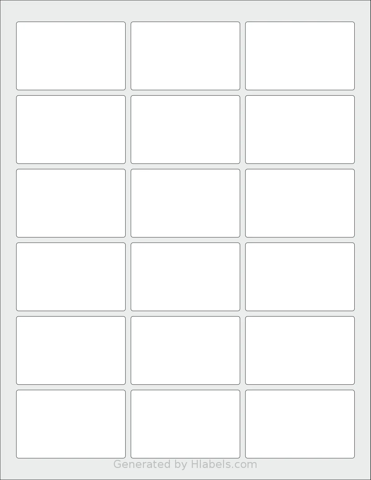 Worldlabel® WL-800 template with 18 rectangular 2.5 x 1.563 inch labels per sheet, on Letter-size adhesive blank label sheets.